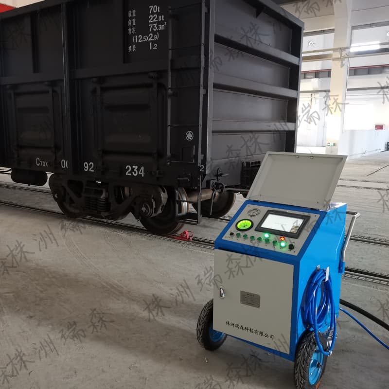 Microcomputer-controlled single-section vehicle brake test device